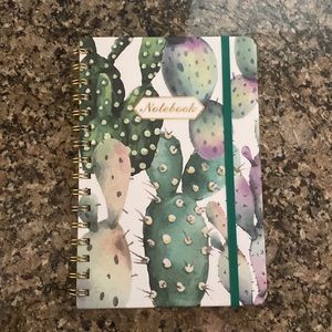 Beautiful cactus decorated notebook- empty pages
